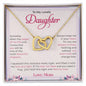 To My Lovely Daughter | Always Keep Me In Your Heart - Interlocking Hearts necklace